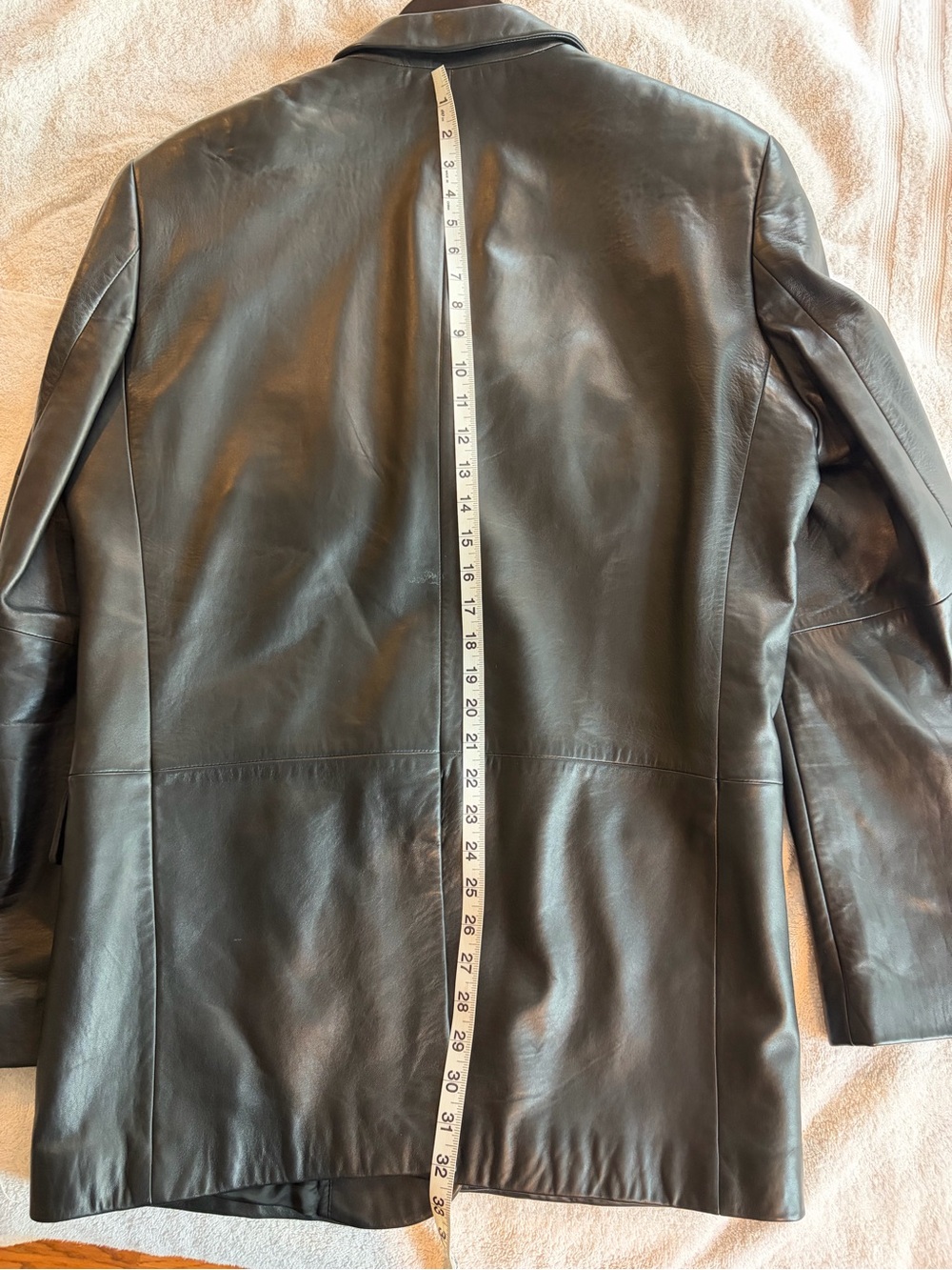 Hugo Boss Lambskin Leather Blazer Jacket Black Barney's New York Men's Size 42R - Picture 12 of 16